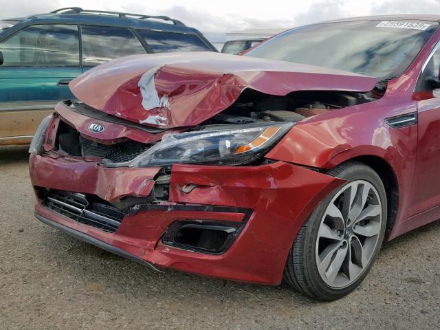 5XXGR4A79EG318843 - 2014 KIA OPTIMA SX MAROON photo 9