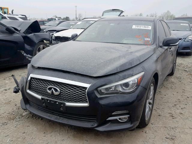 JN1BV7AP1EM671372 - 2014 INFINITI Q50 BASE BLACK photo 2