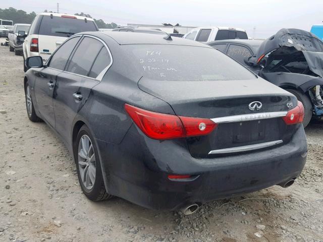 JN1BV7AP1EM671372 - 2014 INFINITI Q50 BASE BLACK photo 3