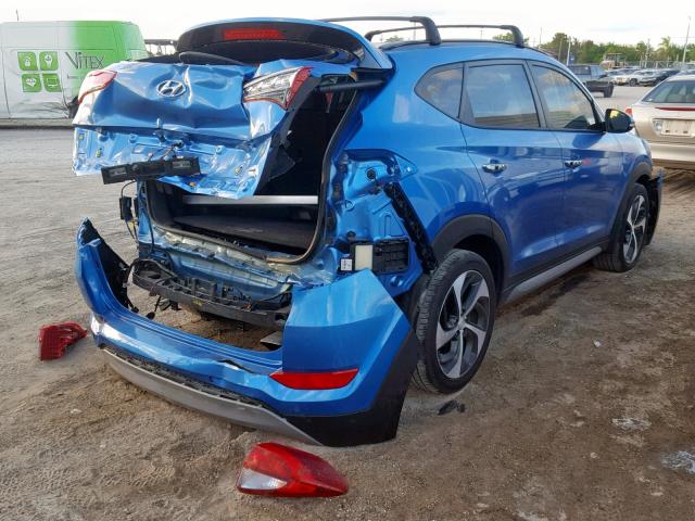 KM8J33A21HU354400 - 2017 HYUNDAI TUCSON LIM BLUE photo 4