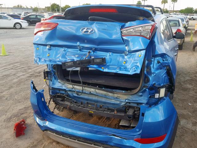 KM8J33A21HU354400 - 2017 HYUNDAI TUCSON LIM BLUE photo 9