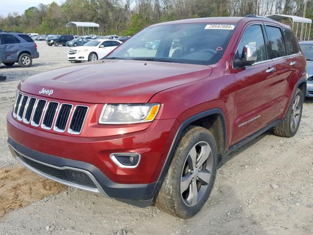 1C4RJEBG3FC635040 - 2015 JEEP GRAND CHER RED photo 2