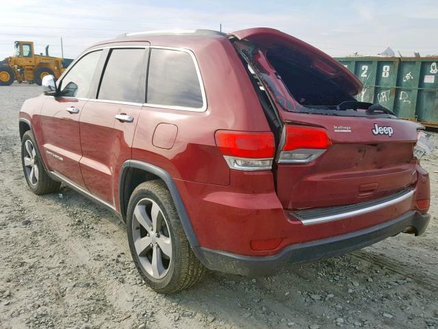 1C4RJEBG3FC635040 - 2015 JEEP GRAND CHER RED photo 3