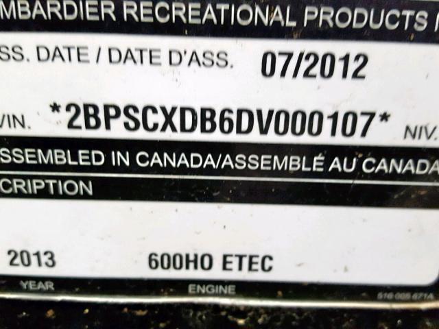 2BPSCXDB6DV000107 - 2013 SKI DOO 594CC BLACK photo 20