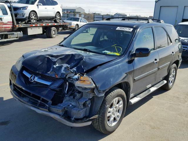 2HNYD18875H505537 - 2005 ACURA MDX TOURIN BLACK photo 2