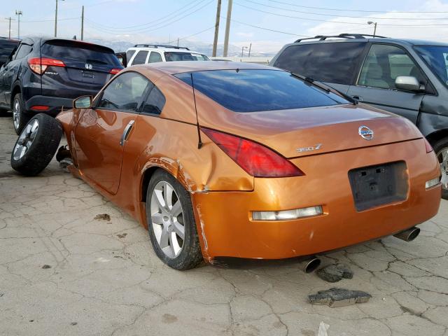 JN1AZ34D63T107066 - 2003 NISSAN 350Z COUPE ORANGE photo 3