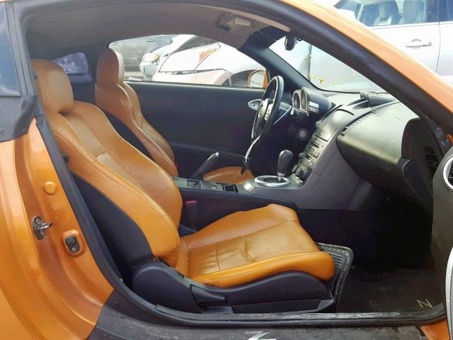 JN1AZ34D63T107066 - 2003 NISSAN 350Z COUPE ORANGE photo 5