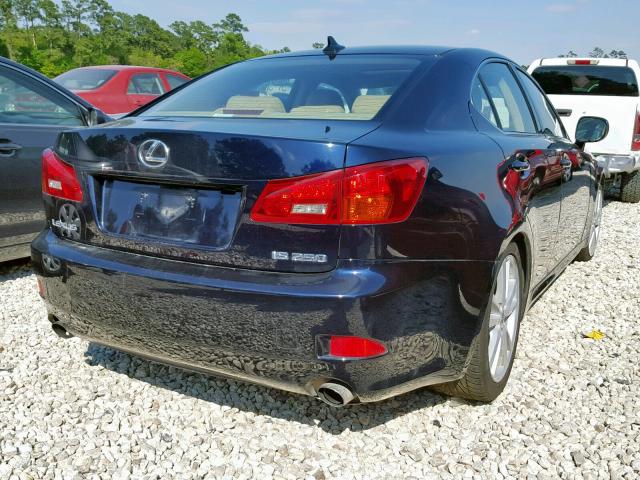 JTHBK262072027140 - 2007 LEXUS IS 250 BLUE photo 4