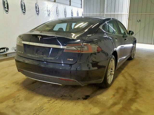 5YJSA1DP2CFP02345 - 2012 TESLA MODEL S BLUE photo 4