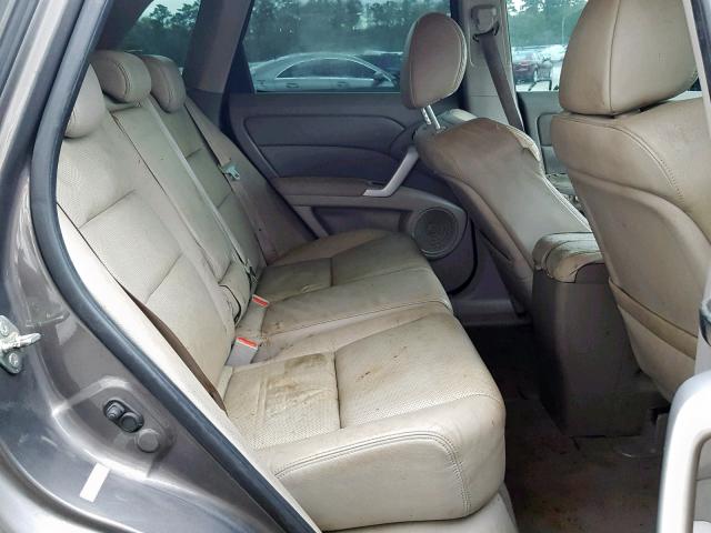 5J8TB18517A021815 - 2007 ACURA RDX TECHNO GRAY photo 6