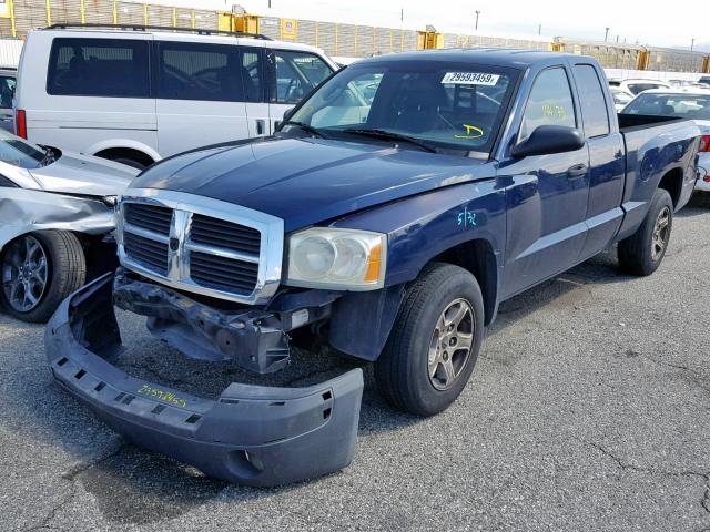 1D7HE42N85S108825 - 2005 DODGE DAKOTA SLT BLUE photo 2