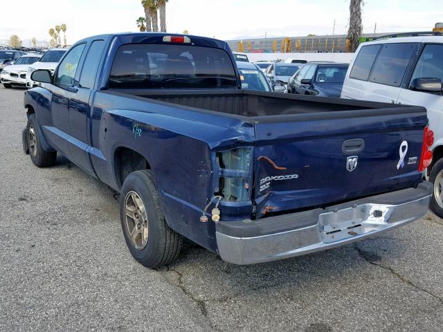 1D7HE42N85S108825 - 2005 DODGE DAKOTA SLT BLUE photo 3