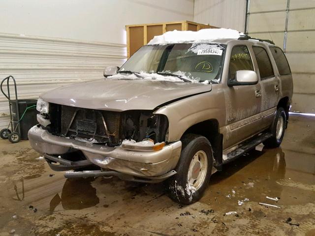 1GKEK13T71J147721 - 2001 GMC YUKON GRAY photo 2