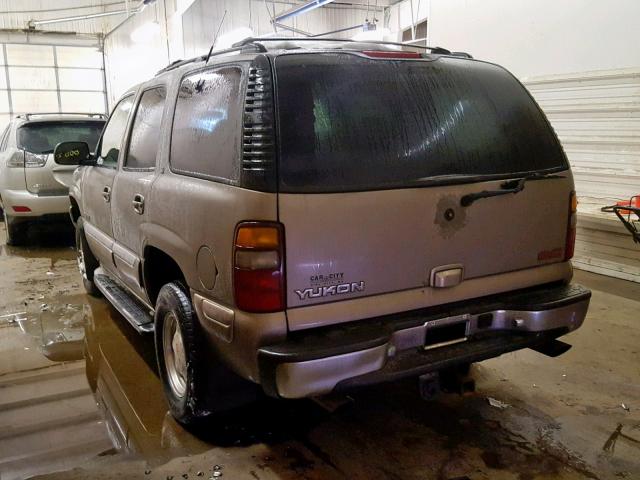 1GKEK13T71J147721 - 2001 GMC YUKON GRAY photo 3