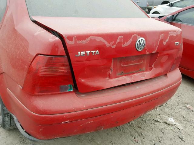 3VWRP69M23M149505 - 2003 VOLKSWAGEN JETTA GL T RED photo 9