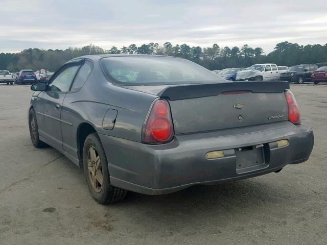 2G1WW12E749231067 - 2004 CHEVROLET MONTE CARL 灰色 照片 3