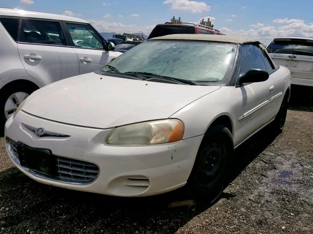 1C3EL45U11N719007 - 2001 CHRYSLER SEBRING LX WHITE photo 2