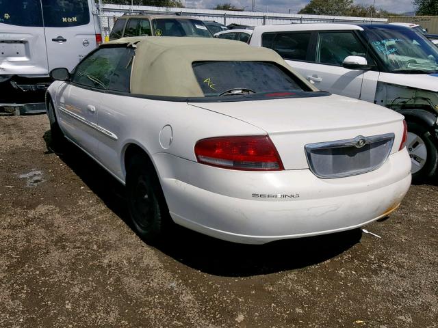 1C3EL45U11N719007 - 2001 CHRYSLER SEBRING LX WHITE photo 3