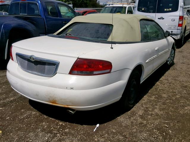 1C3EL45U11N719007 - 2001 CHRYSLER SEBRING LX WHITE photo 4