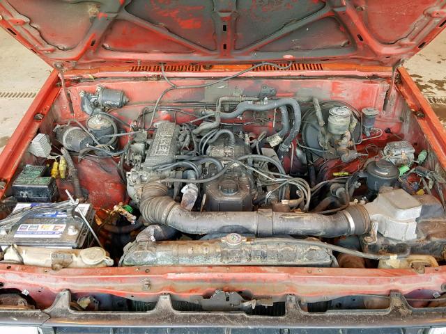 JT4RN55E4G0168809 - 1986 TOYOTA PICKUP 1 T RED photo 7