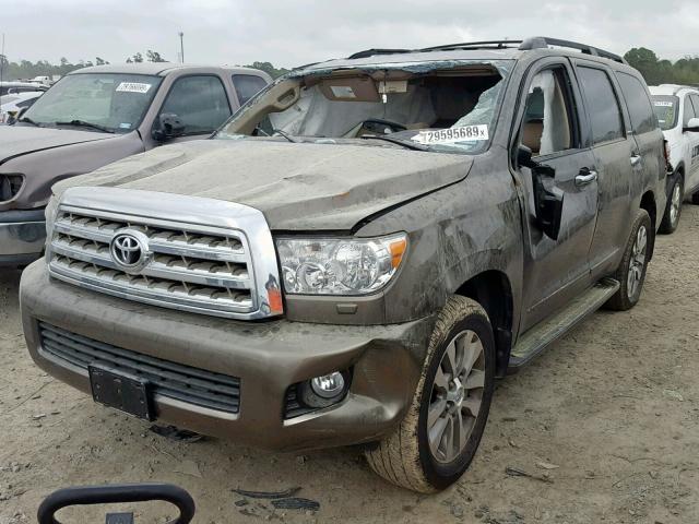 5TDKY5G15DS047766 - 2013 TOYOTA SEQUOIA LI GRAY photo 2