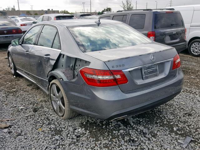 WDDHF5KB4CA651049 - 2012 MERCEDES-BENZ E 350 GRAY photo 3