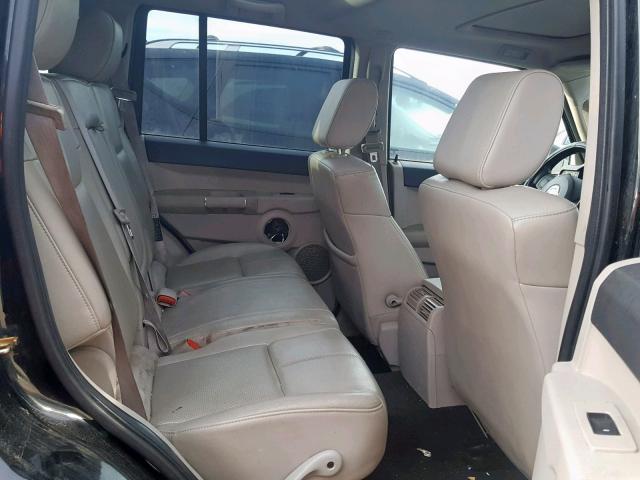 1J8HG58226C299251 - 2006 JEEP COMMANDER BLACK photo 6