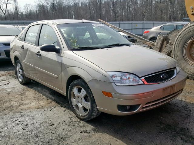 1FAFP34N97W166317 - 2007 FORD FOCUS ZX4 TAN photo 1