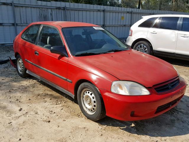 2HGEJ6325XH105093 - 1999 HONDA CIVIC CX RED photo 1