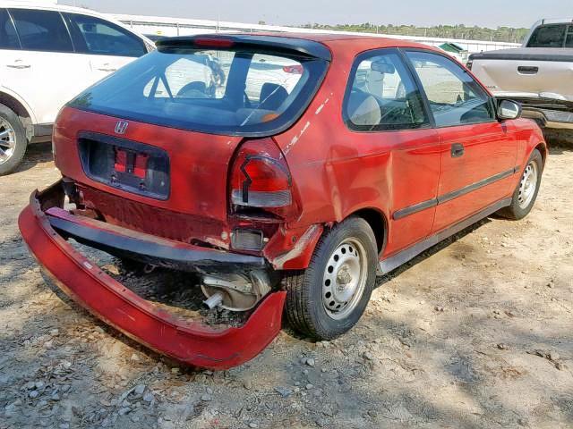 2HGEJ6325XH105093 - 1999 HONDA CIVIC CX RED photo 4