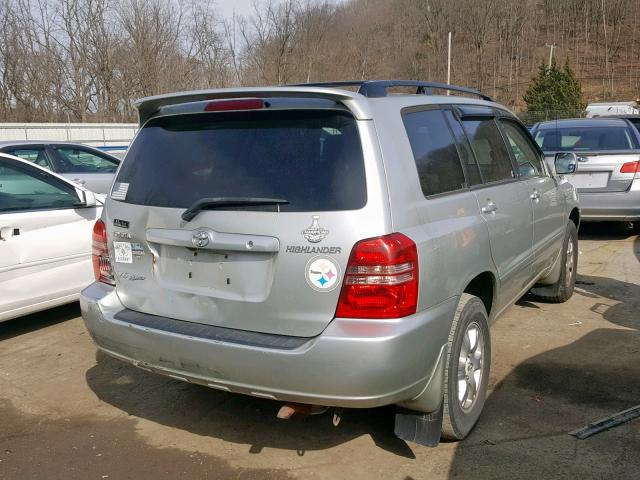 JTEHF21A930128855 - 2003 TOYOTA HIGHLANDER SILVER photo 4