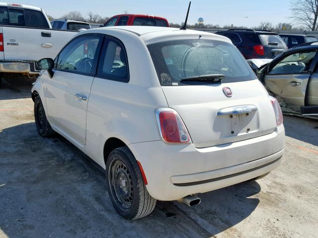 3C3CFFARXDT748151 - 2013 FIAT 500 POP WHITE photo 3