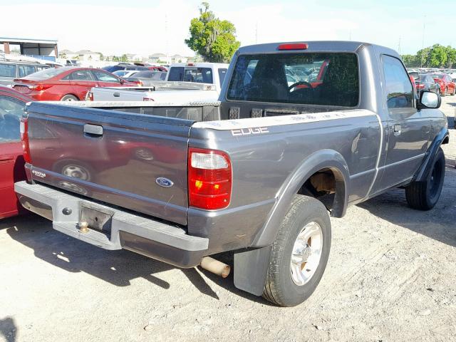 1FTYR10U94PB30079 - 2004 FORD RANGER GRAY photo 4