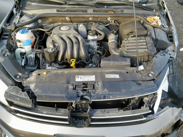 3VW2K7AJ8FM203885 - 2015 VOLKSWAGEN JETTA BASE GRAY photo 7