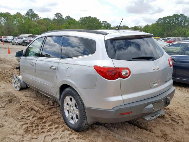 1GNKRGEDXCJ341155 - 2012 CHEVROLET TRAVERSE L SILVER photo 3