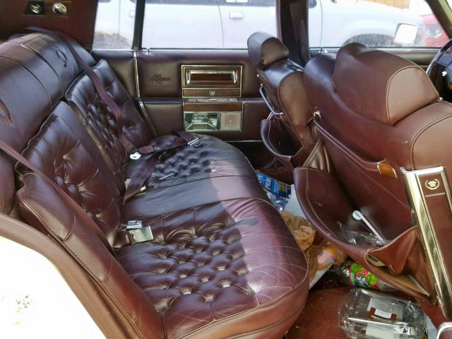 1G6DW51Y9KR733716 - 1989 CADILLAC BROUGHAM WHITE photo 6