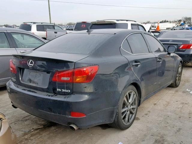 JTHBE262285020259 - 2008 LEXUS IS 350 BLACK photo 4