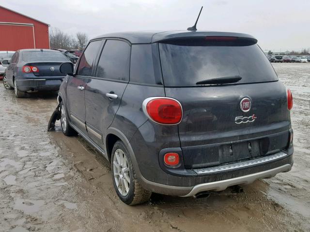 ZFBCFADH6EZ026318 - 2014 FIAT 500L TREKK GRAY photo 3