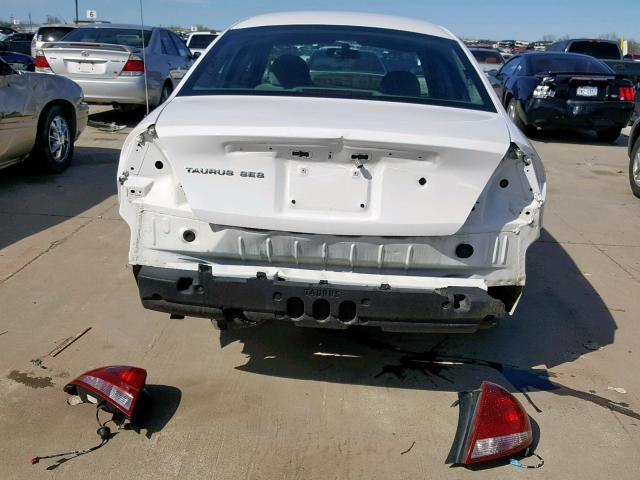 1FAFP55U34G105374 - 2004 FORD TAURUS SES WHITE photo 9