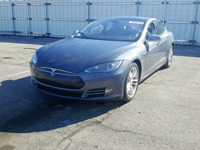 5YJSA1S19EFP33139 - 2014 TESLA MODEL S GRAY photo 2