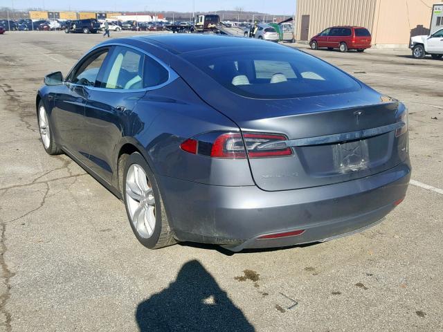 5YJSA1S19EFP33139 - 2014 TESLA MODEL S GRAY photo 3