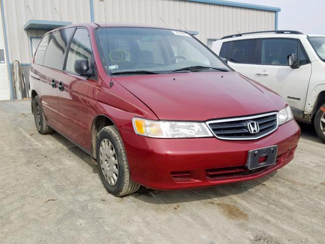 5FNRL18554B137592 - 2004 HONDA ODYSSEY LX RED photo 1