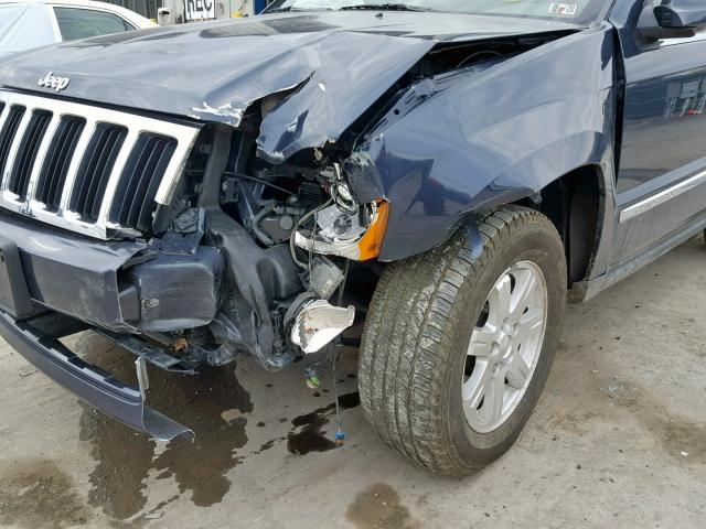 1J8GR58K89C524265 - 2009 JEEP GRAND CHER BLUE photo 9