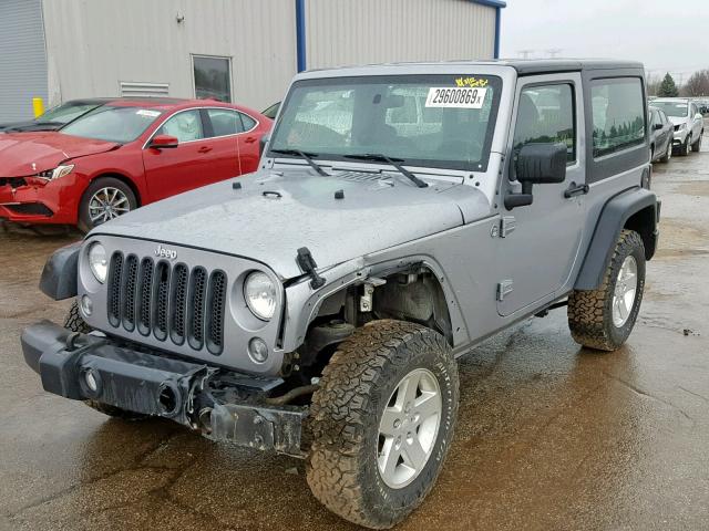 1C4GJWAGXFL535306 - 2015 JEEP WRANGLER S GRAY photo 2