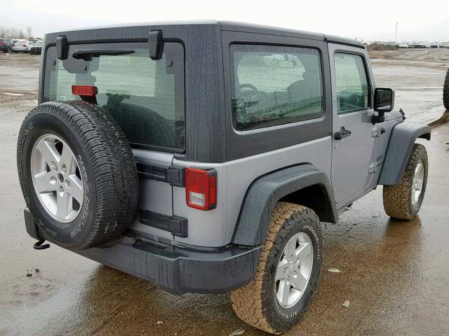 1C4GJWAGXFL535306 - 2015 JEEP WRANGLER S GRAY photo 4