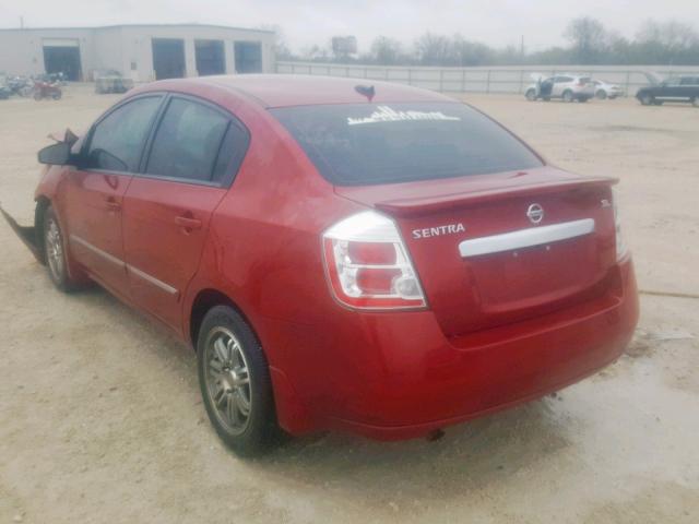 3N1AB6AP3CL756638 - 2012 NISSAN SENTRA 2.0 RED photo 3