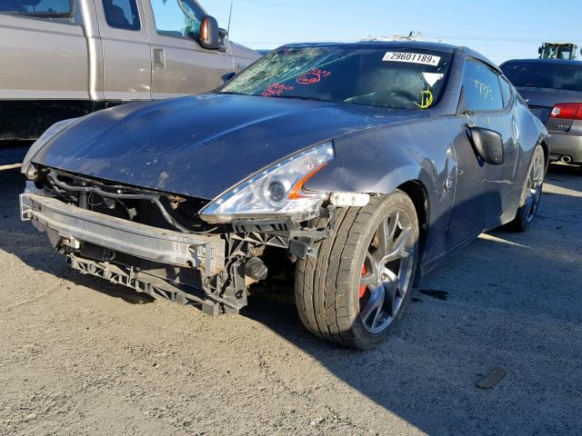 JN1AZ4EH0FM440286 - 2015 NISSAN 370Z BASE GRAY photo 2