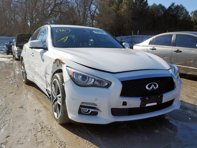 JN1AV7AR6GM530040 - 2016 INFINITI Q50 HYBRID WHITE photo 1