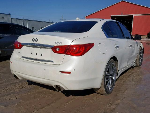 JN1AV7AR6GM530040 - 2016 INFINITI Q50 HYBRID WHITE photo 4