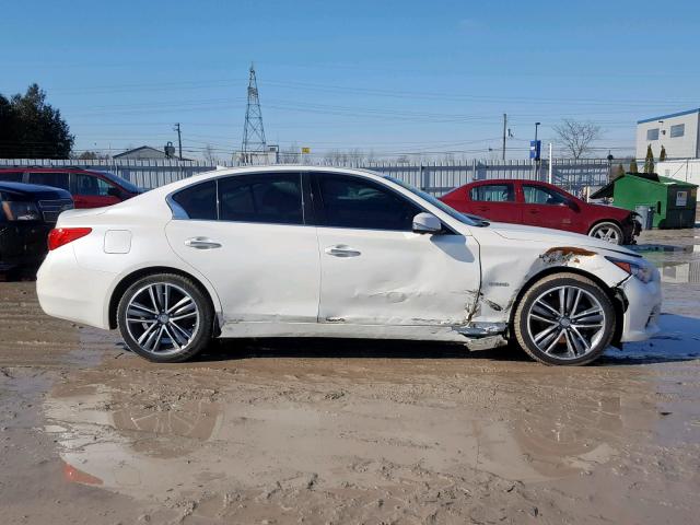 JN1AV7AR6GM530040 - 2016 INFINITI Q50 HYBRID WHITE photo 9